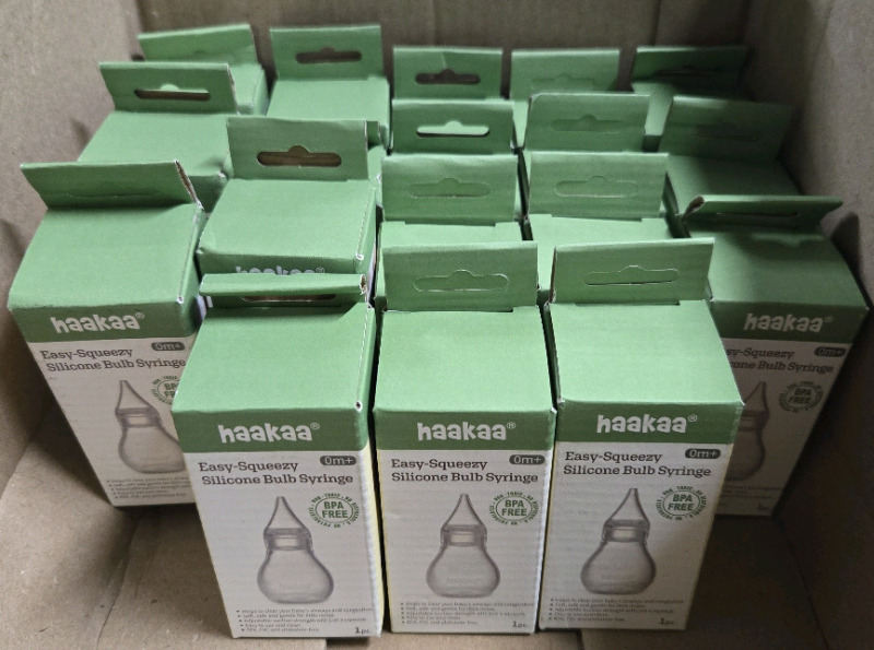 18 New Boxed | Haakaa Easy Squeezy Silicone Bulb Syringe * Vendor Lot Retails For $233.82 ÷ 18 = 12.99 Each *