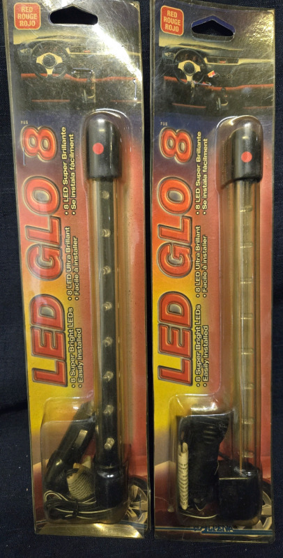 2 New | LED GLO 8 | Red LED Light Bar For Vehicle ( 11" Long )