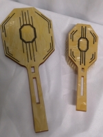 Vintage Womens Mirror & Brush