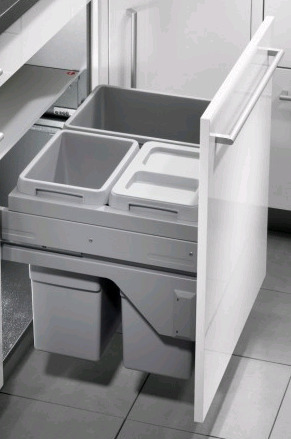 New - Richelieu Euro-Cargo S Under-Cabinet Waste & Recycling Bins . For cabinets with front-mount-door of 23.6" width