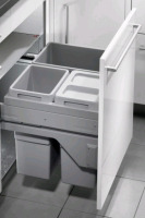 New - Richelieu Euro-Cargo S Under-Cabinet Waste & Recycling Bins . For cabinets with front-mount-door of 23.6" width