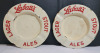 Vintage LABATTS Lager Stout Ales Metal Ashtrays . Measure 6 1/4" diameter each - 2