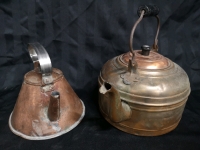 2 Vintage Copper Kettles - GSW Larger Kettle