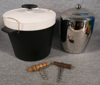 2 Vintage Ice Buckets - Therm Ware & Copco + Cork Screws