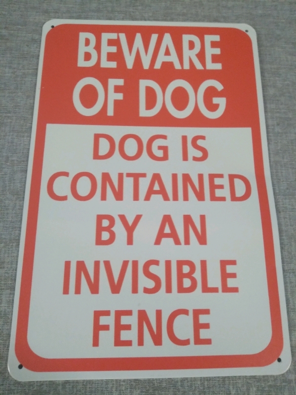 New "Beware of Dog" Metal Tin Sign 12x8"