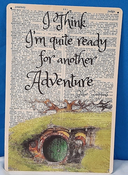 New Bilbo Baggins Metal Sign - 1ft X 8"