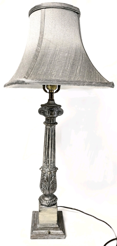 Neat Modern Table Lamp with Pedestal-Style Base | 30" Tall