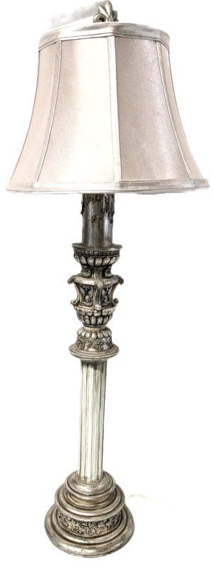 Fancy Modern Table Lamp with Pedestal-Style Base | 30" Tall