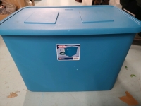 Large Sterilite Storage Tote - 28"x19"x19.25" Missing Latch on One Side