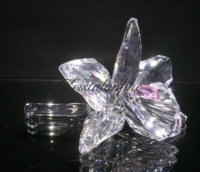 SWAROVSKI Silver Crystal Collection Orchid Figural with Certificate in Original Box