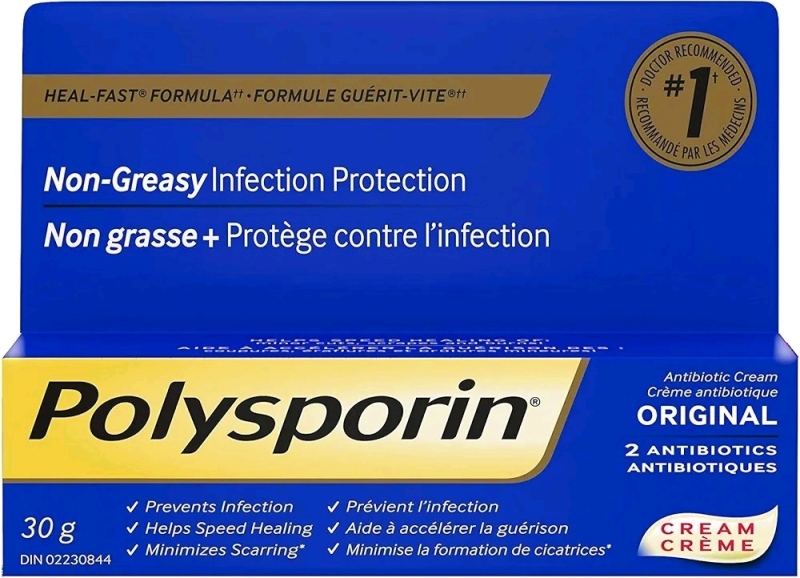 New Polysporin Original Antibiotic Cream, Heal-Fast formula | 30g