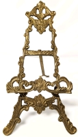 Vintage Brass Miniature Easel | 6.75" x 11.5" Tall | Presumed to be Made in India