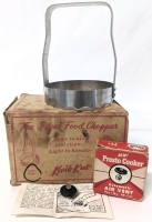 Vintage Kwik-Cut "The Ideal Food Chopper" (Tooth Edge) & Vintage Presto Cooker Automatic Air Vent (Part No. 99-131) | Both with Original Boxes