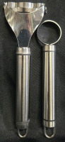 New | Stainless Steel Fruit Core Remover & Corn On The Cob Peeler | ( From 6" - 7" Long )