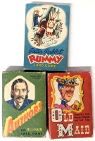 3 Vintage Card Games Manufactured in Canada: Peter Rabbit Rummy, Old Maid & Authors