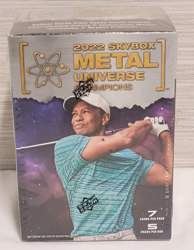 2022 Skybox Multi-Sport Metal Universe Champions Trading Card Box , Sealed . 5 Packs , 7 Cards Per Pack