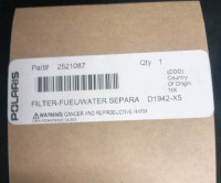 New OEM Polaris Ranger Diesel Fuel Water Filter 900 Brutus Part #2521087 Retail $70.00