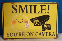 New Smile! Metal Sign - 12" X 8"