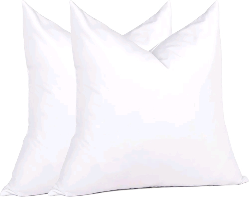 New - Home Basic Euro Karate Chop Shape Pillow Set , 26"×26" , Set of 2 . White .