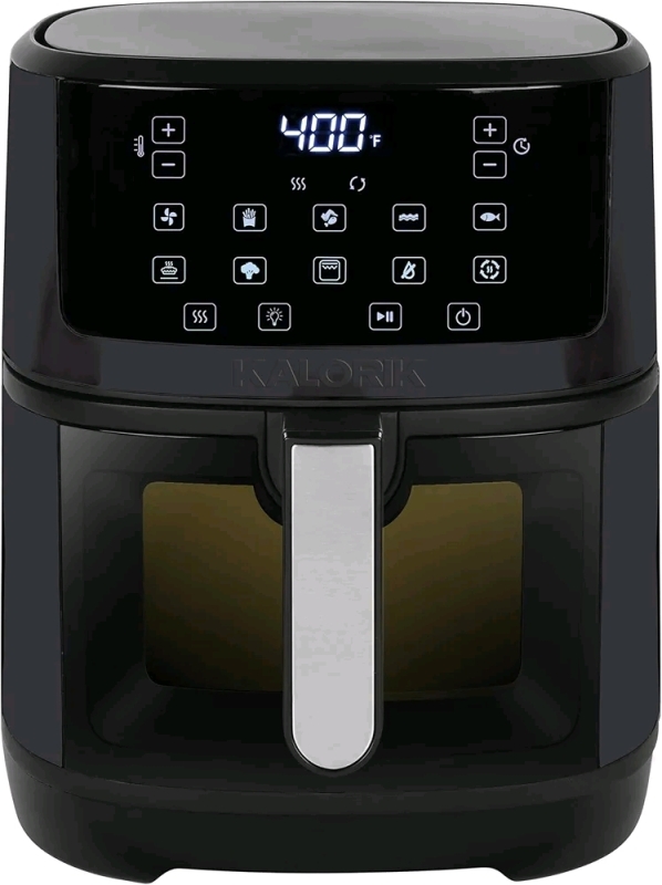 New Kalorik 7 Quart Touchscreen Air Fryer with Window (FT 52324 BK) Retails for $215