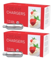 2 New ACO 10-Pcs Creme Chargers | 20 Pieces Total