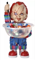 New Spirit Halloween 19" Tall Chucky Greeter | Holds Up to 2lbs of Treats! | Retails for Over $50