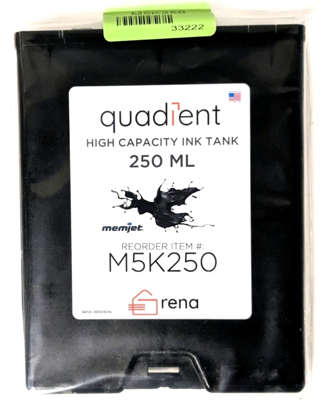 New Quadient Compatible Memjet M5K250 HI-CAP Black Ink Tank for Mach Series Hasler Quadient and Formax Printer | 250ml | Retails for Over $200!