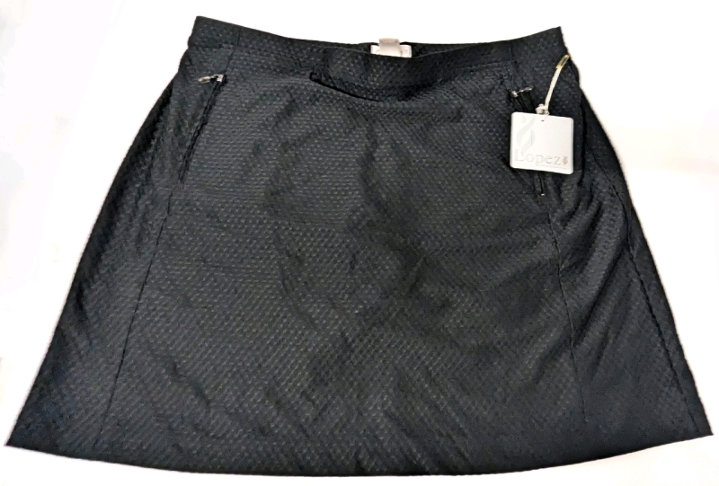 New Size XL | LOPEZ Ladies Gold Skort with Elastic Waist