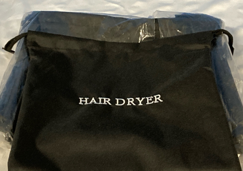 10 New, Black Hair Dryer Bags 12 1/2 inches x 12 1/2 inches