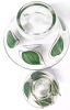 Stunning Vintage Unsigned Anchor Hocking Chip & Dip Bowl Set with Handpainted Leaves & Gold Accents - 5