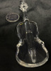 SWAROVSKI Austria Silver Crystal Violin with Stand Boxed STUNNING - 6