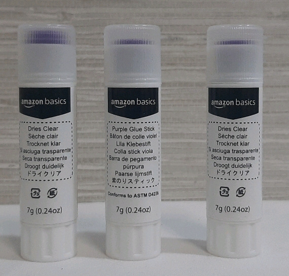 New 10pc Amazon Basics Purple Glue Sticks