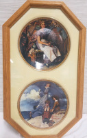 Pair of framed Norman Rockwell plates