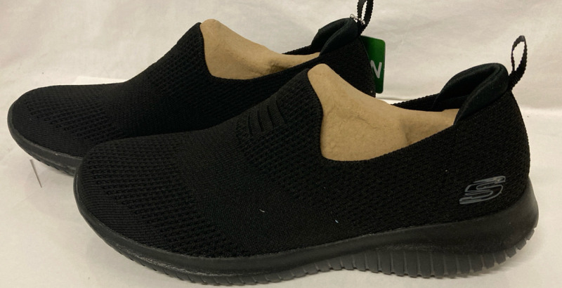 New Skechers Stretch Fit With Air-Cooled Memory Foam Black Women&rsquo;s Size 8.5
