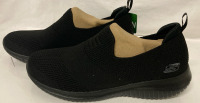 New Skechers Stretch Fit With Air-Cooled Memory Foam Black Women’s Size 8.5