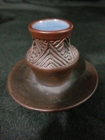 Vintage Six Nations pottery candle holder