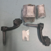 New Golf Cart Jakes Lift Kit Spindles , Steering Arms, Nuts And Bolts, Rear Risers , U Bolts and Lock Nuts , Club Car Retail $600