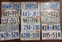 15 Ontario License Plates , Singles