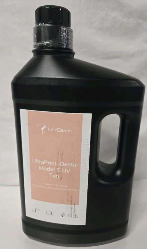 New Sealed | HeyGears 3000 Gram Bottle Of UltraPrint-Dental Model E UV Tan | LC Resin For 3D Printing | As Seen On Ebay For $240!