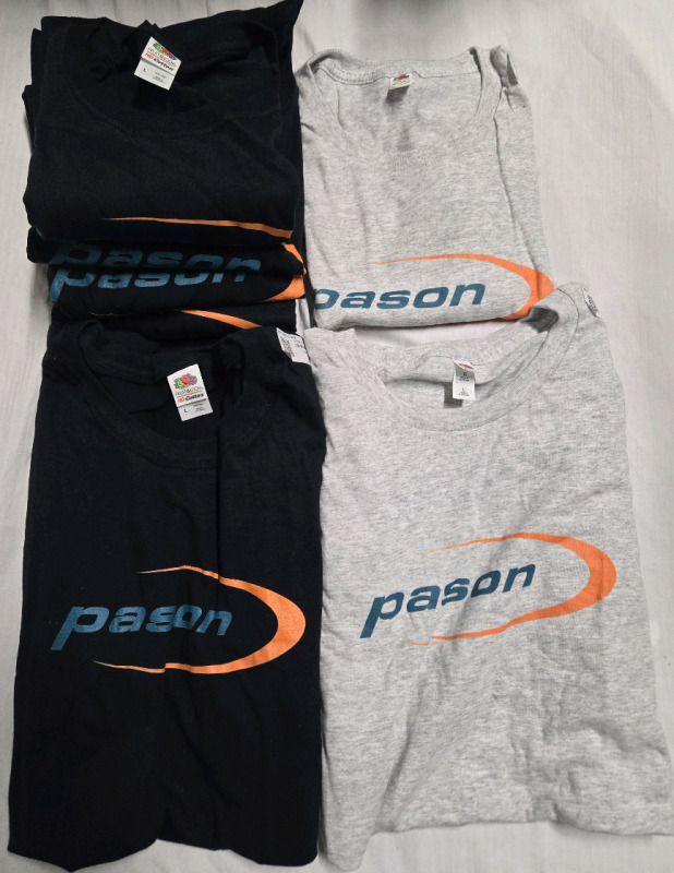 7 New | 6x Mens Large & 1 Size XL Pason-Branded T-Shirts | Great Vendor Lot!