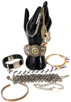 Assorted Vintage to Modern Bracelets & Bangle : Copper, Beaded, AB Aurora Borealis, Magnetic, Charm & More! | Most Bracelets 7" Long, Bangle 2.25" Diameter