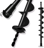 New - LONGRUN Earth Auger Drill Bit , 4" x 31.5(7.5x80cm) Auger Post Hole Digger, 0.79&rdquo;(20mm) Inner Shaft Auger. - 3