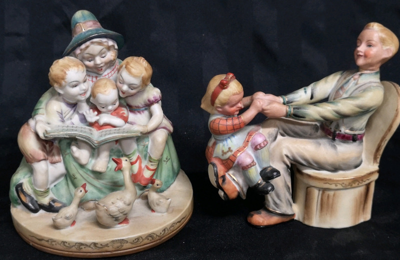 2 Vinatge Hand Painted Shafford Figures