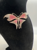 BUTLER Butterfly Pink Mother of Pearl rhinestone Brooch - 6