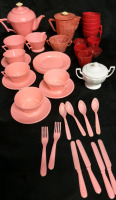 Vintage Plastic Children Play Tea Party Dishes - Made in Canada