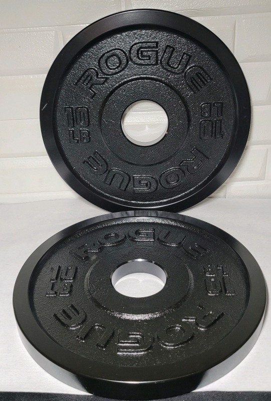 ROGUE 10lb Weight Lifting Plates , Pair - New