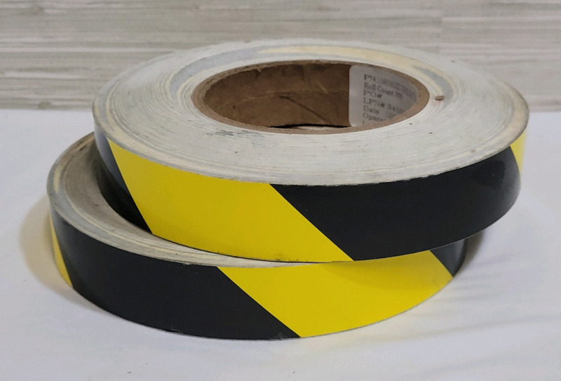 New - Black & Yellow Caution Tape , Two (2) Rolls . Each Roll measures 1"&times;200ft