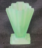 Vintage Art Deco Satin Glass Uranium Glass Vase , Measures 4" Tall . No chips or cracks - 2