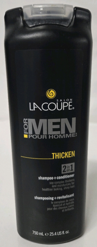 New | 750ML Bottle Of LA Coupe Salon For Men 2-In-1 Thicken Shampoo + Conditioner