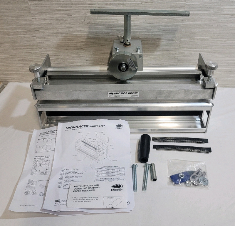 Like New - Flexco 14" Belt Width Clipper Microlacer , Model # G0677 . Seen for sale online $1900 plus . The 14"microlacer is an easy to use solution for installing Clipper splices.